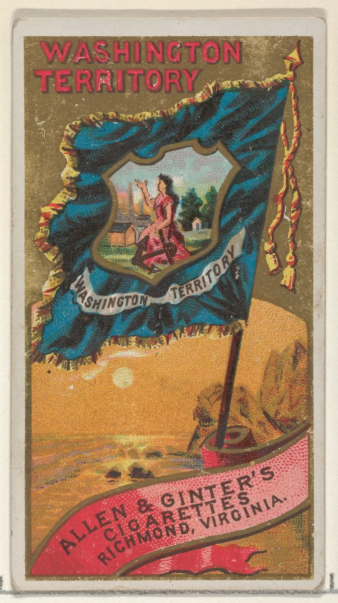 Washington Territory, from Flags of the States and Territories (N11) for Allen & Ginter Cigarettes Brands by Allen & Ginter, print, 1888