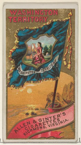 Washington Territory, from Flags of the States and Territories (N11) for Allen & Ginter Cigarettes Brands by Allen & Ginter, print, 1888