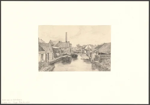 Gezicht op de Lange Bleekerssloot by anonymous, drawing, 1875-1975