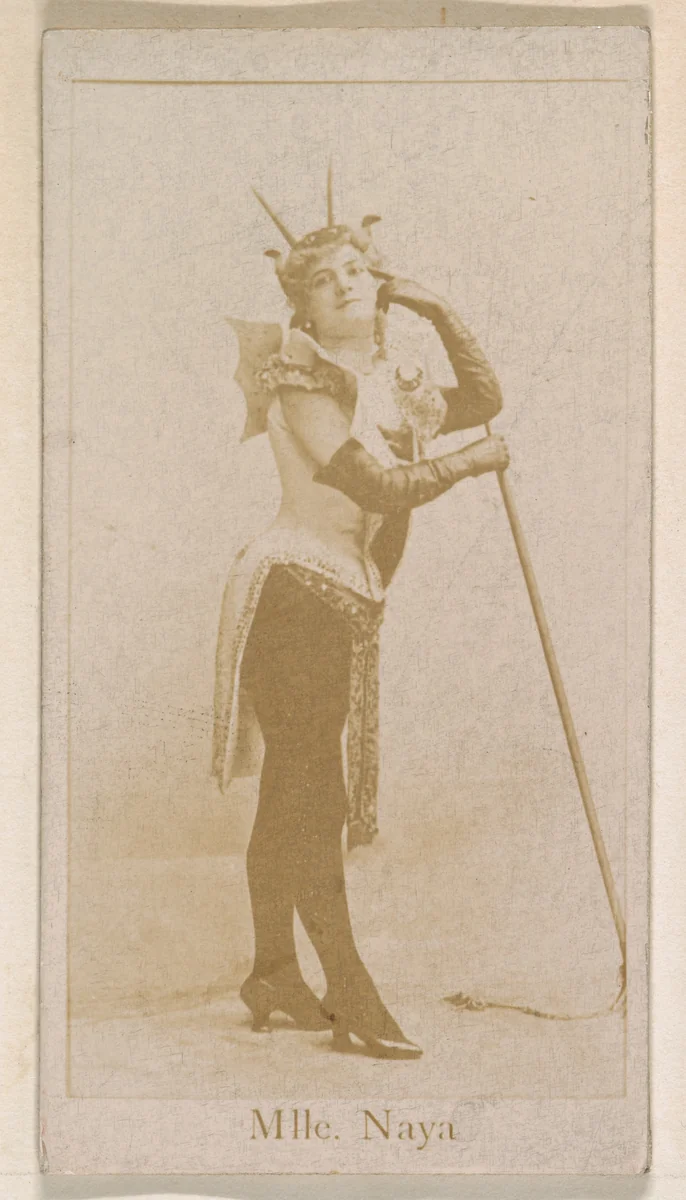 Mlle. Naya, from the Actresses series (N245) issued by Kinney Brothers to promote Sweet Caporal Cigarettes by Kinney Brothers Tobacco Company, photograph, 1890