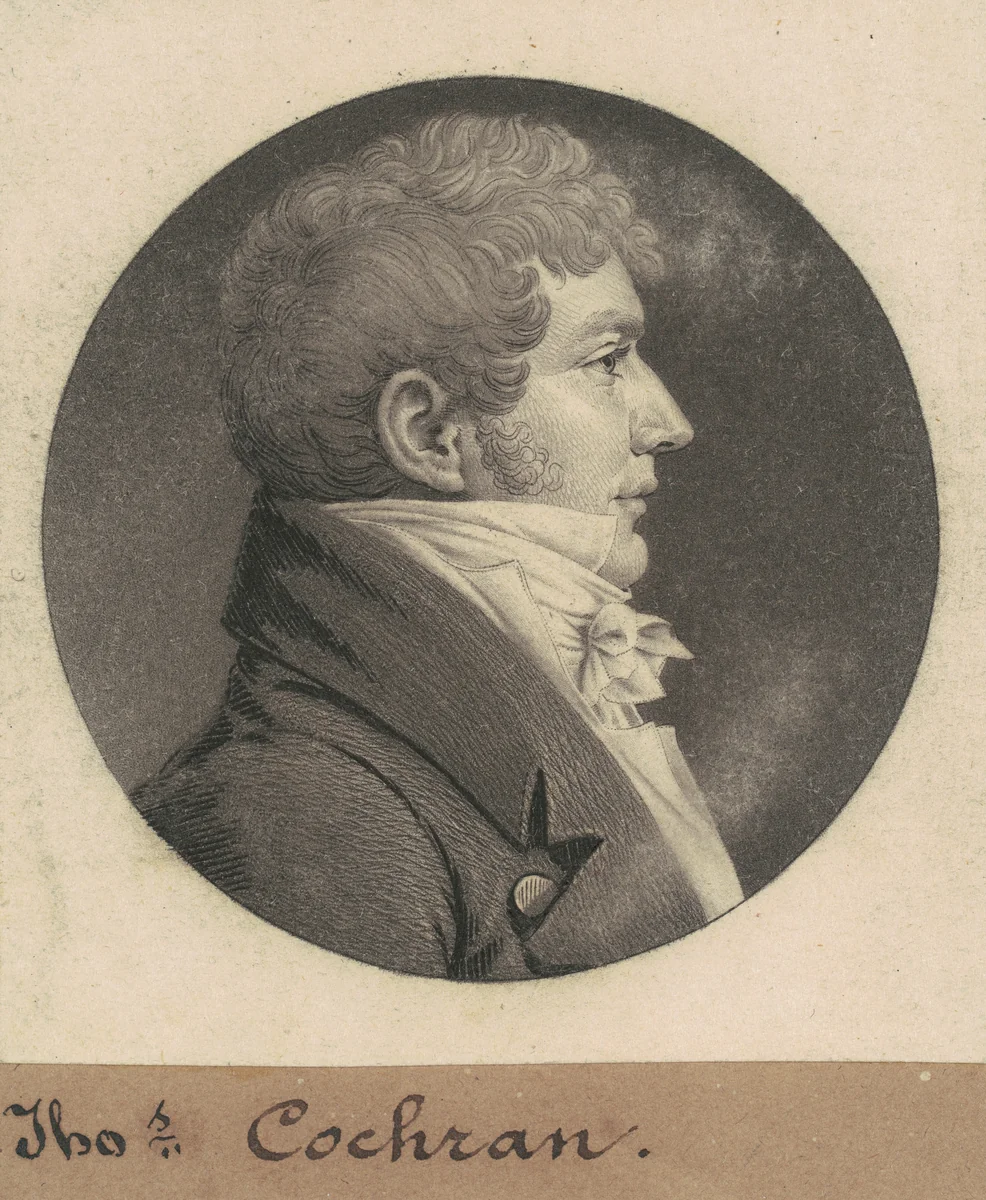 Thomas Cochran by Charles B. J. Févret de Saint-Mémin, print, 1809