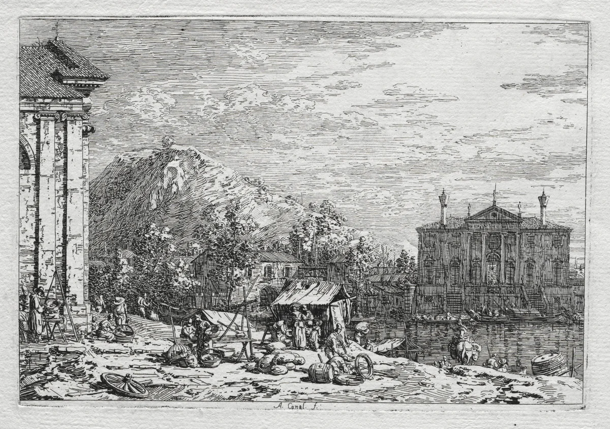 Views of Venice and Environs: A City Beyond a River by Antonio Canaletto, print, 1717-1768
