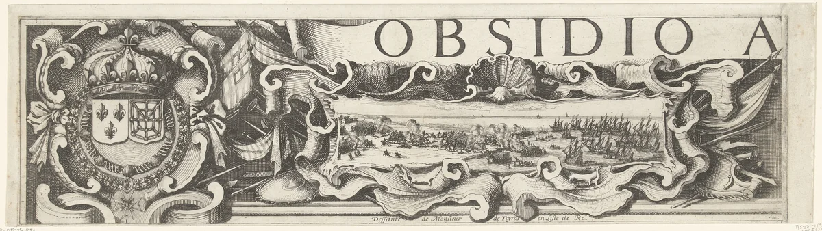 Beleg van Saint Martin op het Île de Ré, juli-november 1627 (randwerk, deel linksboven) by Jacques Callot, print, 1629-1631