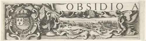 Beleg van Saint Martin op het Île de Ré, juli-november 1627 (randwerk, deel linksboven) by Jacques Callot, print, 1629-1631