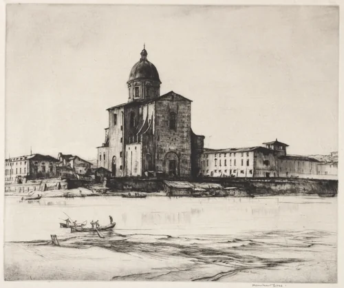San Frediano in Cestello, Florence by Muirhead Bone, print, 1915