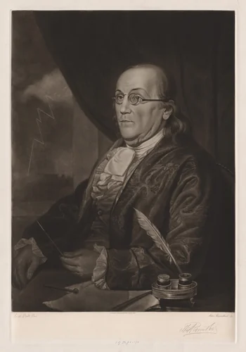 Benjamin Franklin by Max Rosenthal, print, 1901