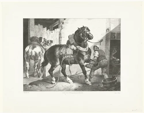 Franse hoefsmid by Théodore Géricault, print, 1822