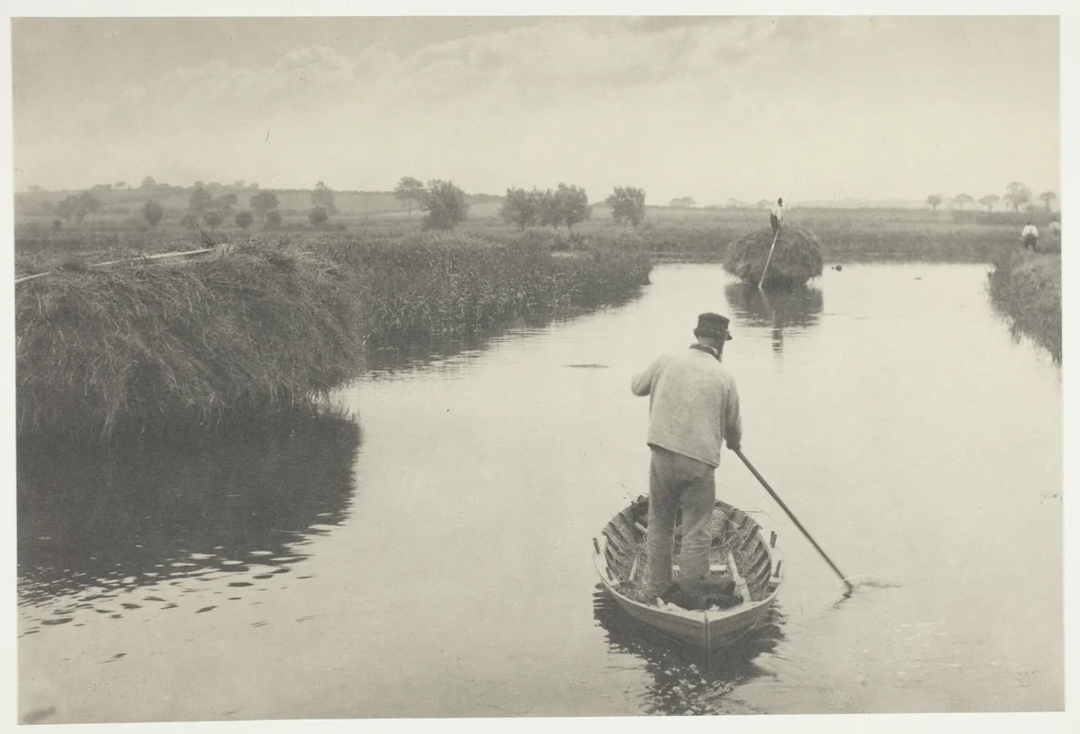 Quanting the Marsh Hay by Peter Henry Emerson, photograph, 1886