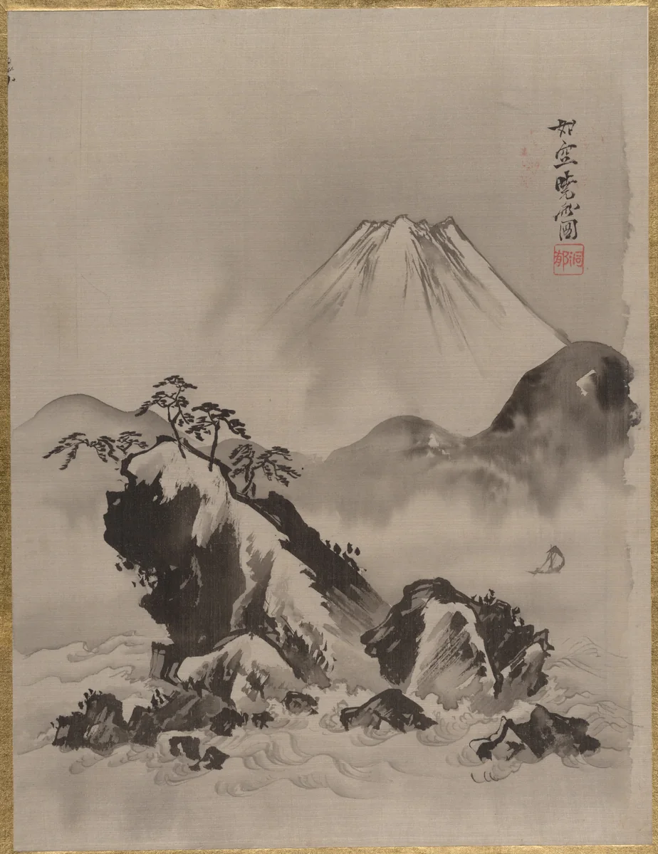 Mount Fuji by Kawanabe Kyōsai (河鍋暁斎), painting, 1877-1897