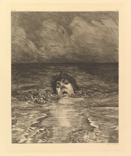 Going Under (from the series A Life) by Max Klinger, print, 1884