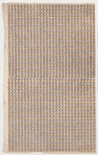 Sheet with overall abstract pattern by anonymous, print, 1800-1900