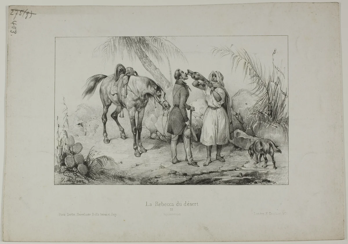 Rebecca of the Desert by Victor Adam, print, 1821-1866