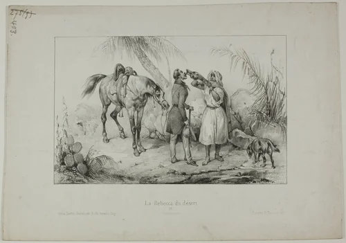 Rebecca of the Desert by Victor Adam, print, 1821-1866