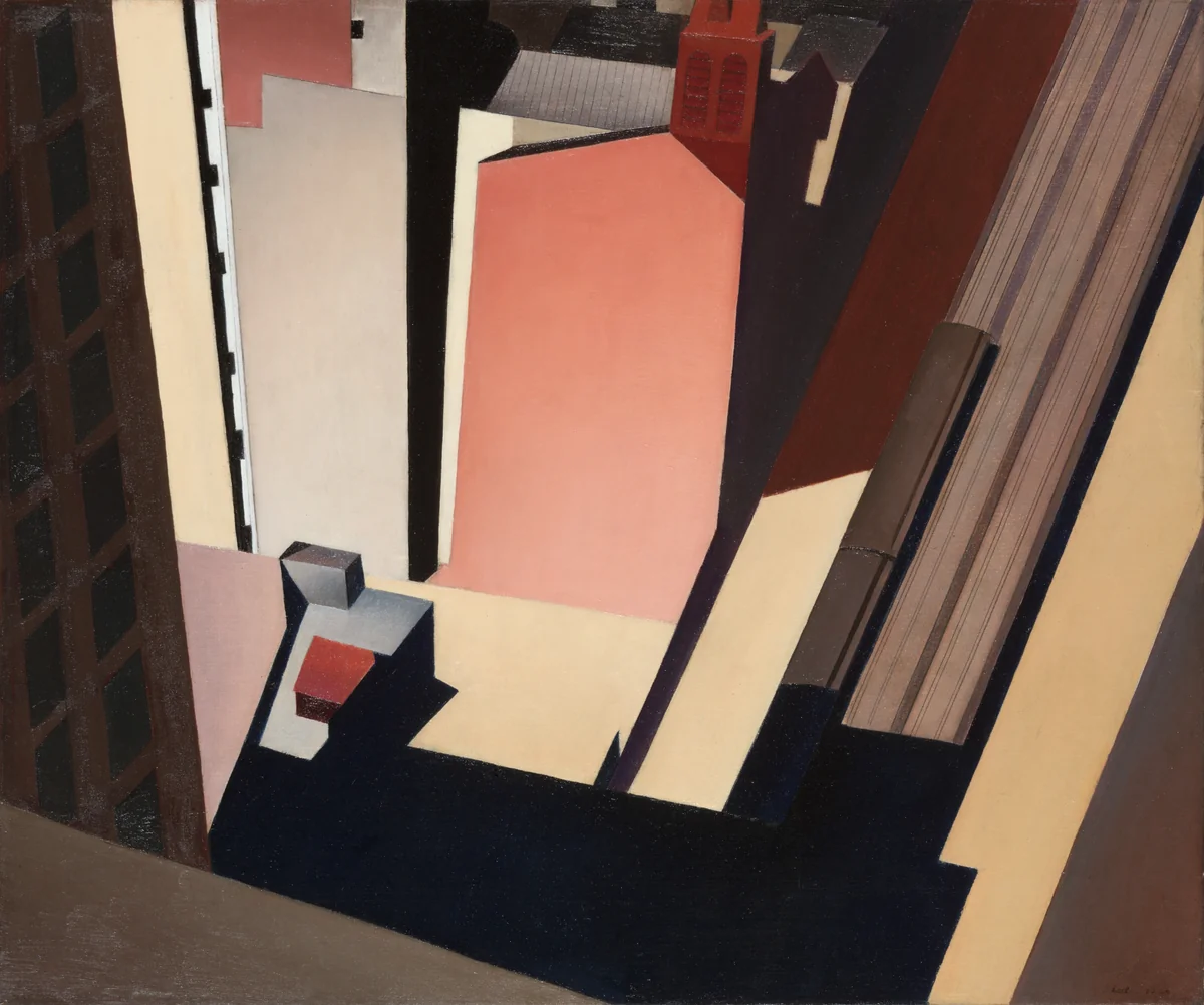 Church Street El by Charles Sheeler, painting, 1920