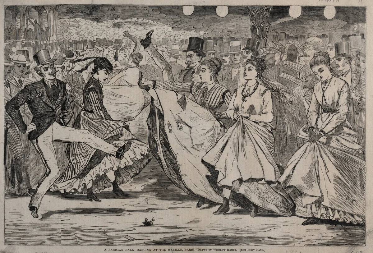 A Parisian Ball - Dancing at the Mabille, Paris by Winslow Homer, print, 1867