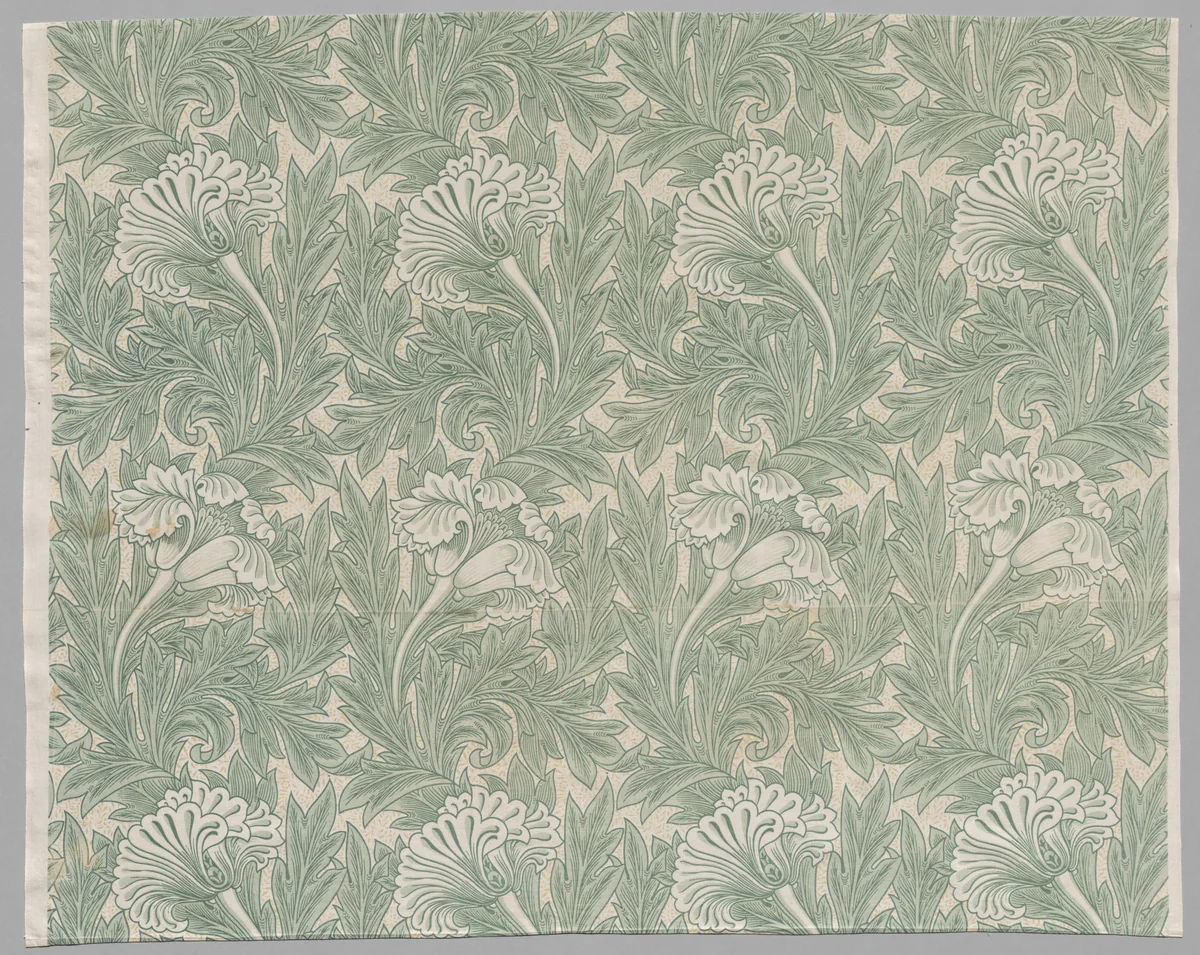 Tulip by William Morris, textile, 1875