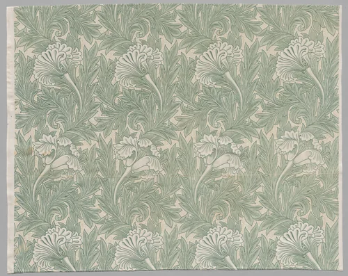 Tulip by William Morris, textile, 1875