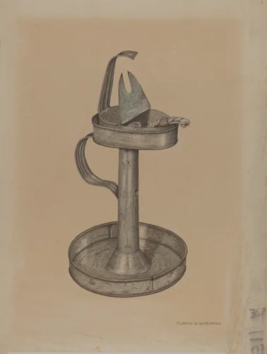 Betty Lamp and Stand by Claude Marshall, index of american design, 1940