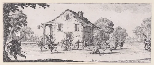 La Maraude (Pilfering), plate 4 from "Les Misères et les Mal-Heures de la Guerre" (The Miseries and Misfortunes of War) by Jacques Callot, print, 1633