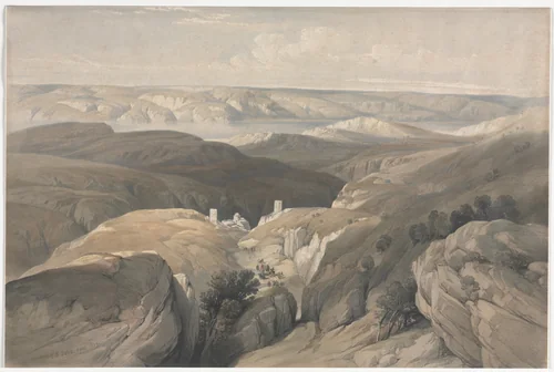 Convent of St. Saba by David Roberts, print, 1839