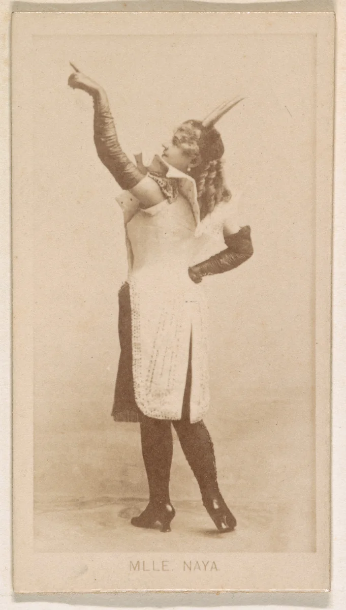 Mlle Naya, from the Actresses series (N245) issued by Kinney Brothers to promote Sweet Caporal Cigarettes by Kinney Brothers Tobacco Company, photograph, 1890
