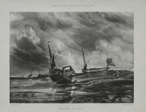Marée basse by Eugène Isabey, print, 1831