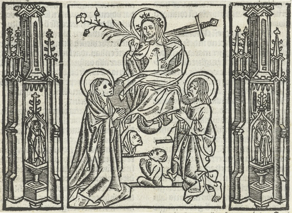 Het laatste oordeel by Unknown, print, 1480-1500