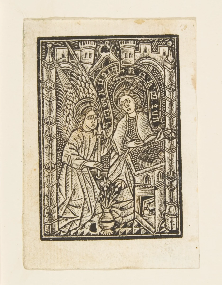 The Annunciation by anonymous, print, 1400-1499