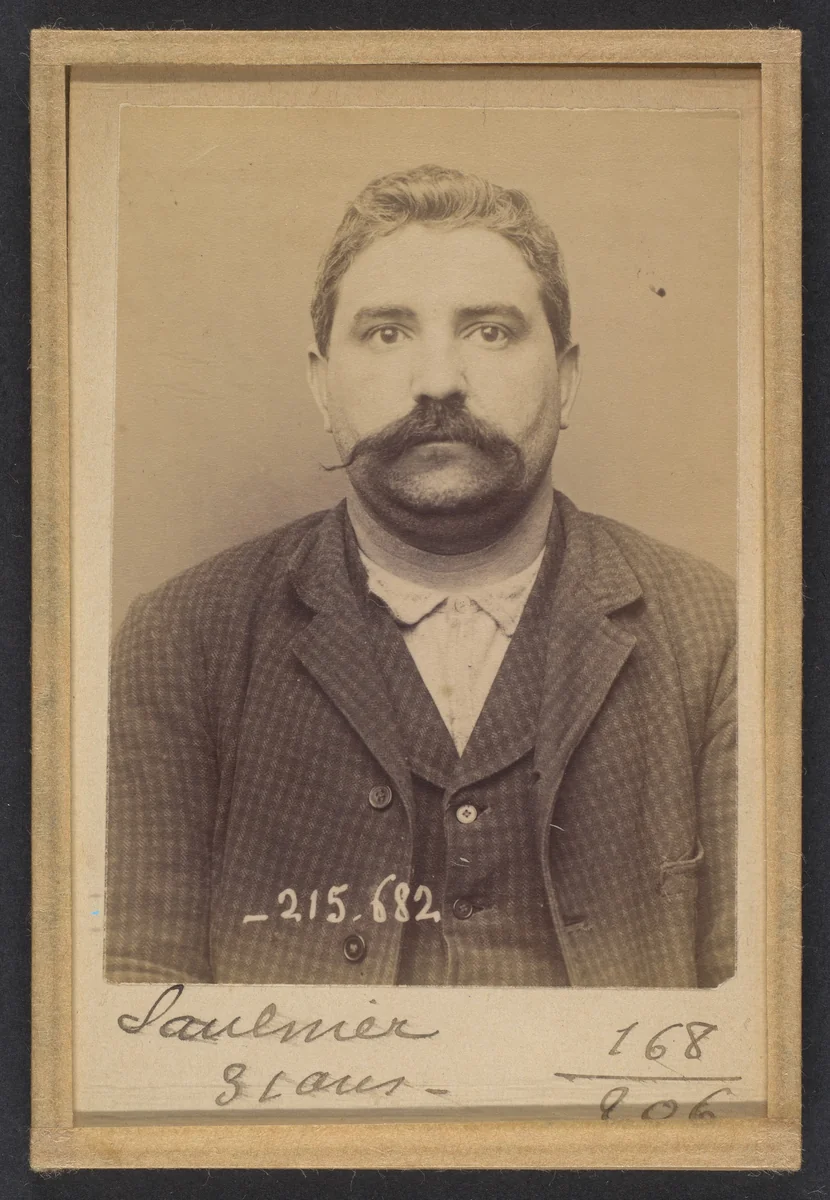 Savard. Henri-Auguste. 29 ans, né le 7/5/65 à Paris XXe. Ciseleur. Anarchiste. 2/7/94. by Alphonse Bertillon, photograph, 1894