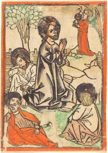 Christ on the Mount of Olives by German 15th Century, print, 1460