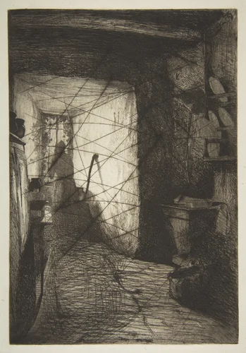 The Kitchen by James McNeill Whistler, print, 1858