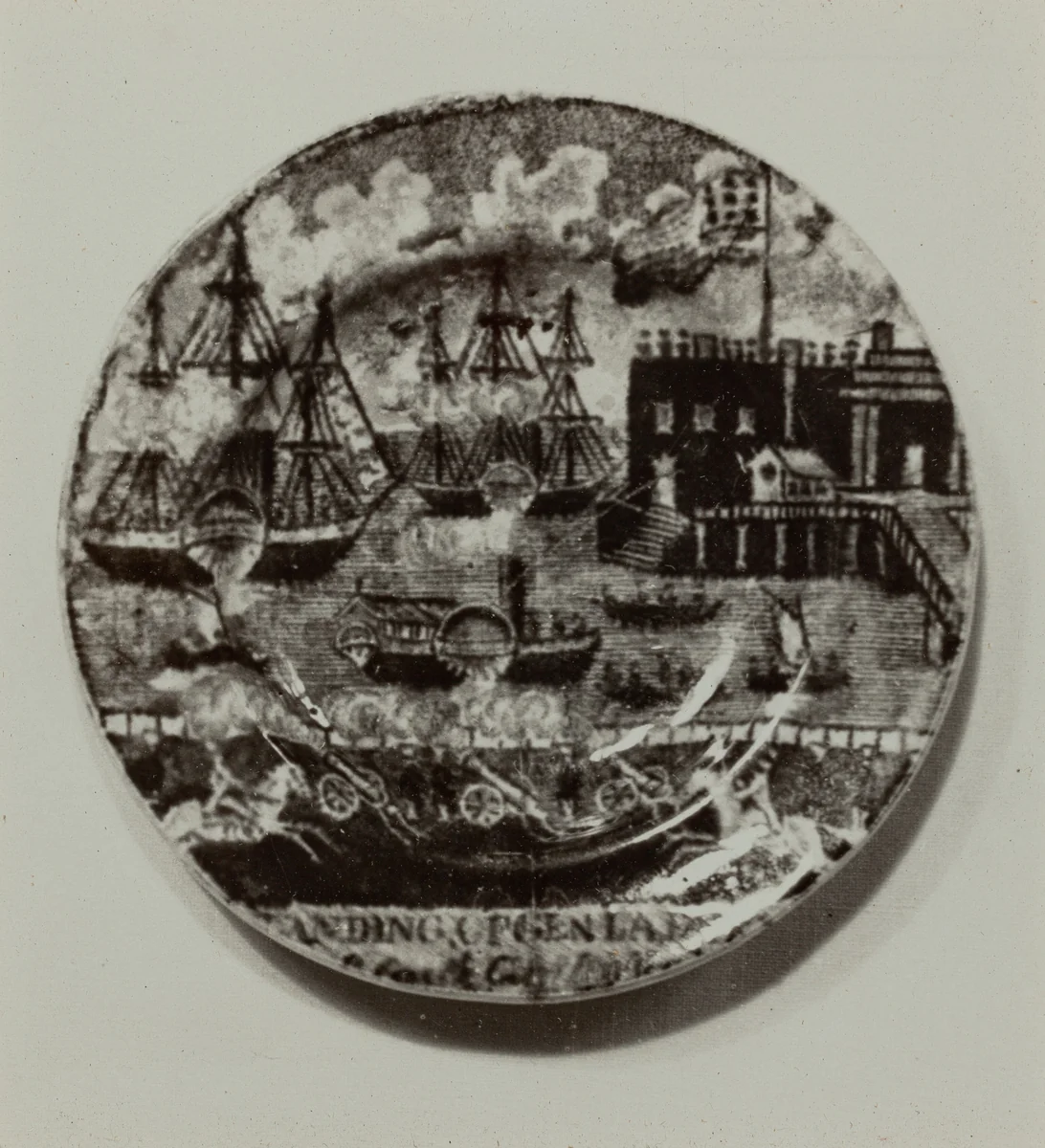 Cup Plate - "Castle Garden" by Helmut Hiatt, index of american design, 1936