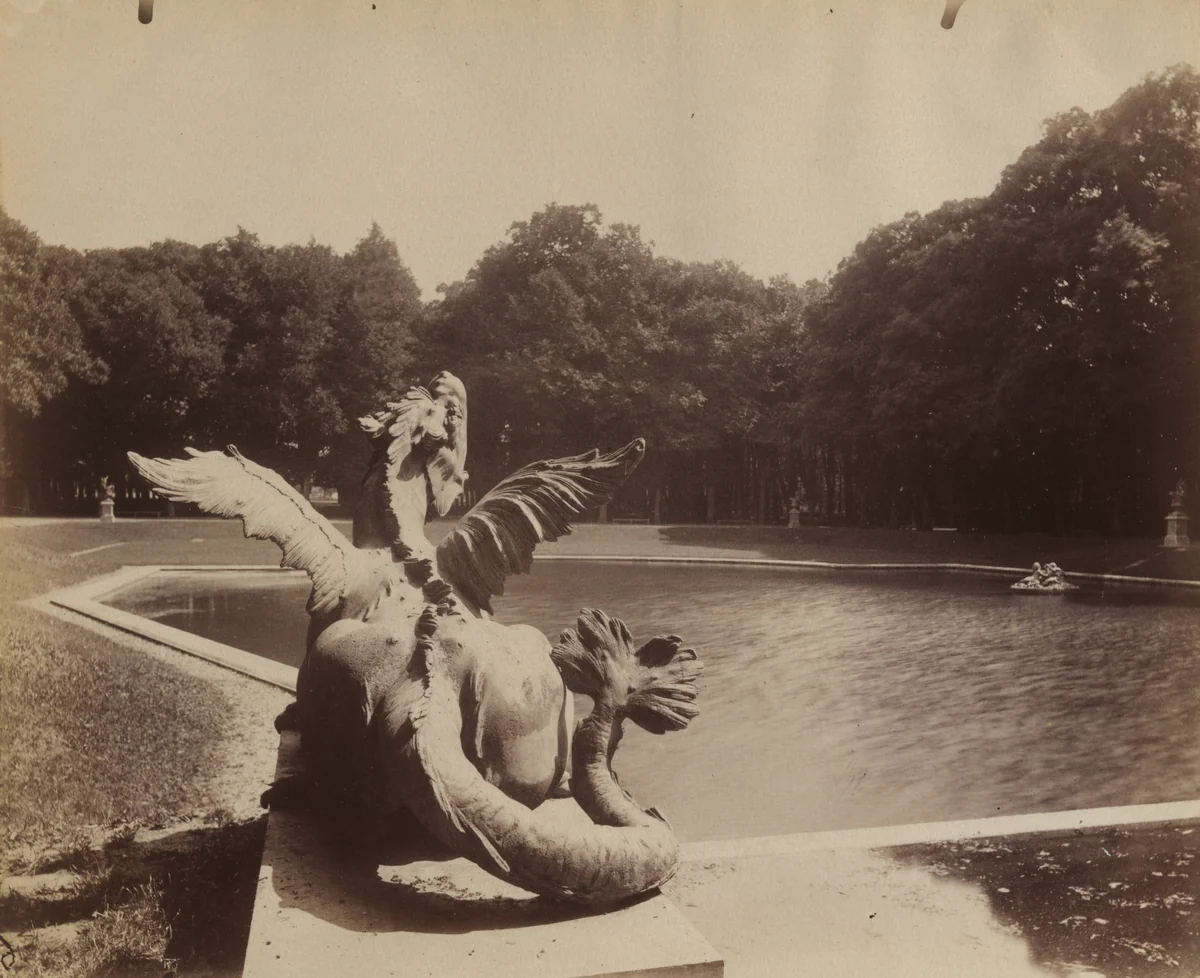 Grand Trianon -- Dragon par Hardy by Eugène Atget, photograph, 1901