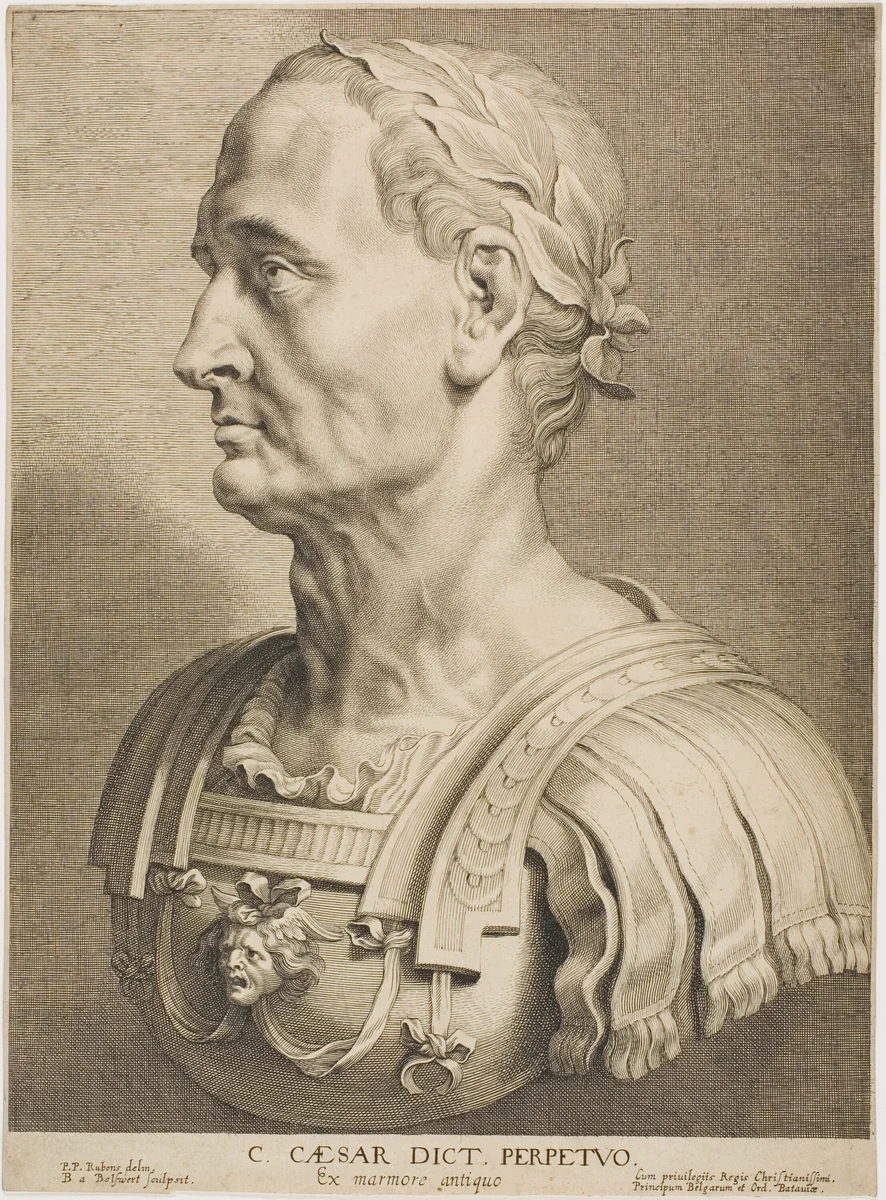 Julius Caesar, Perpetual Dictator, from Twelve Famous Greek and Roman Men by Boëtius Adamsz. Bolswert, print, 1629-1635