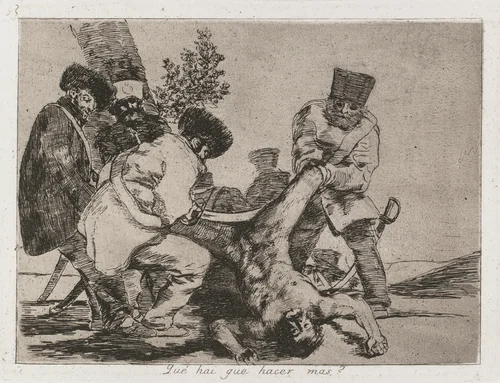 Disasters of War: Pl. 33, What more can one do? by Francisco de Goya, print, 1810-1813