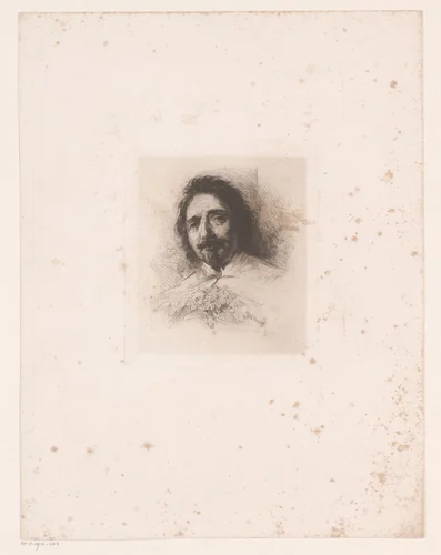 Portret van schilder Frans Hals by William Unger, print, 1847-1906