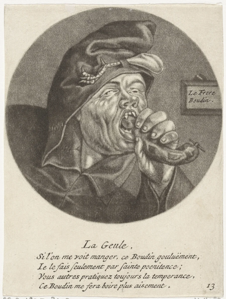 Gulzigheid by Jacob Gole, print, 1670-1724