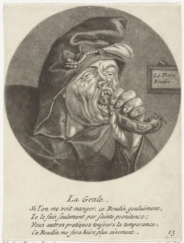 Gulzigheid by Jacob Gole, print, 1670-1724
