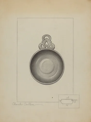 Pewter Porringer by Charles Cullen, index of american design, 1936