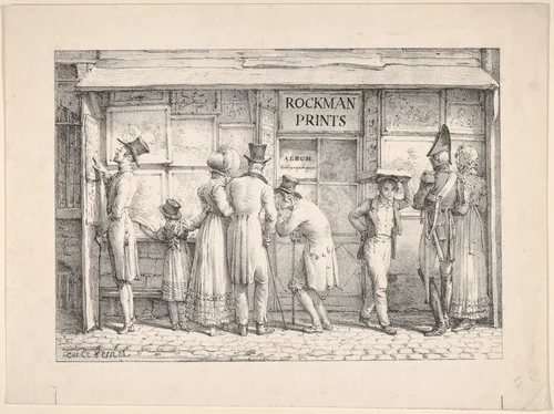 François Delpech's Print Shop by Antoine Charles Horace Vernet, print, 1815-1825