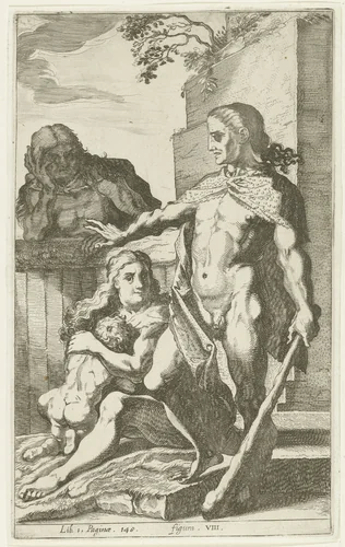 Man met knots by Simon Frisius, print, 1616