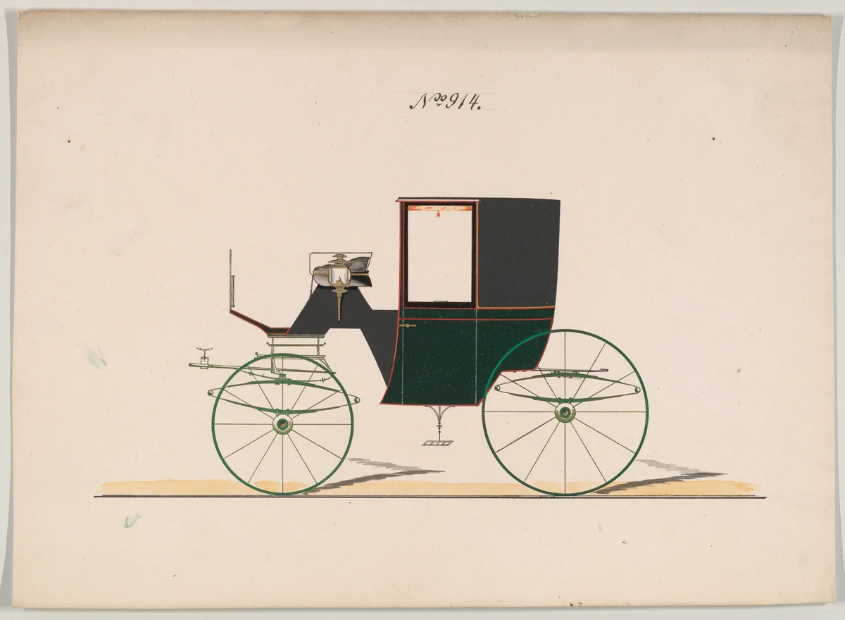 Coupe # 914 by Brewster & Co., drawing, 1850-1870