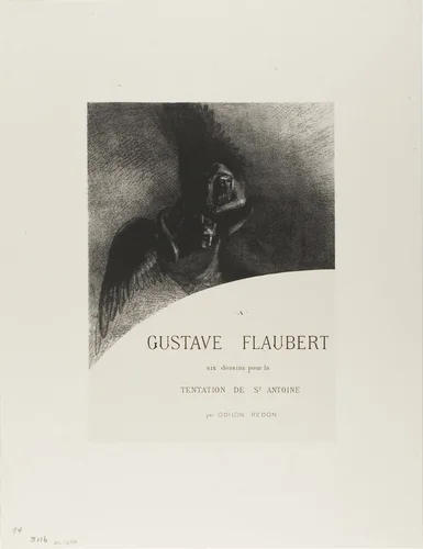 Frontispiece to A Gustave Flaubert (To Gustave Flaubert) by Odilon Redon, print, 1889