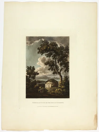 Temple of Tussis or the God of Coughing, plate twenty-nine from the Ruins of Rome by M. Dubourg, print, 1798
