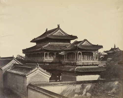Temple of Confucius, Pekin by Felice Beato, photograph, 1860