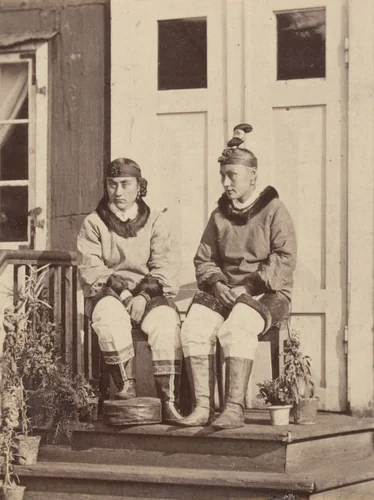"Sophy and her sister, Marea" by George P. Critcherson, John L. Dunmore, William Bradford, photograph, 1869