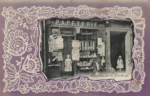 Papeterie Tessier, 94, rue de Longchamp, Édition Tessier, Paris by Unidentified Photographer, photograph, 1905