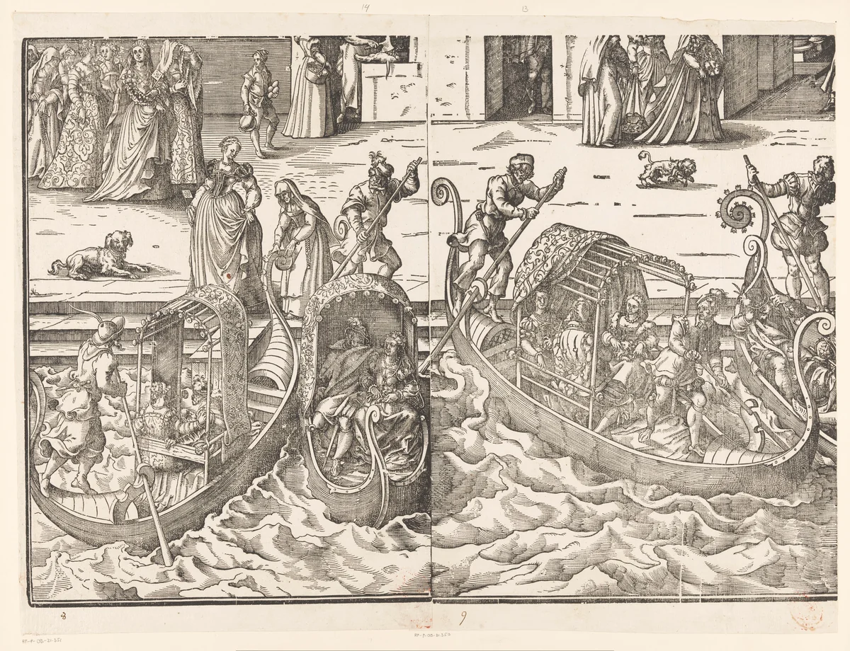 Festa della Sensa (dertiende gedeelte) by Jost Amman, print, 1679