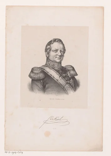 Portret van Hendrik Mercus de Kock by anonymous, print, 1838