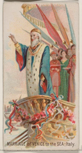 Marriage of Venice to the Sea, Italy, from the Holidays series (N80) for Duke brand cigarettes by W. Duke, Sons & Co., print, 1890